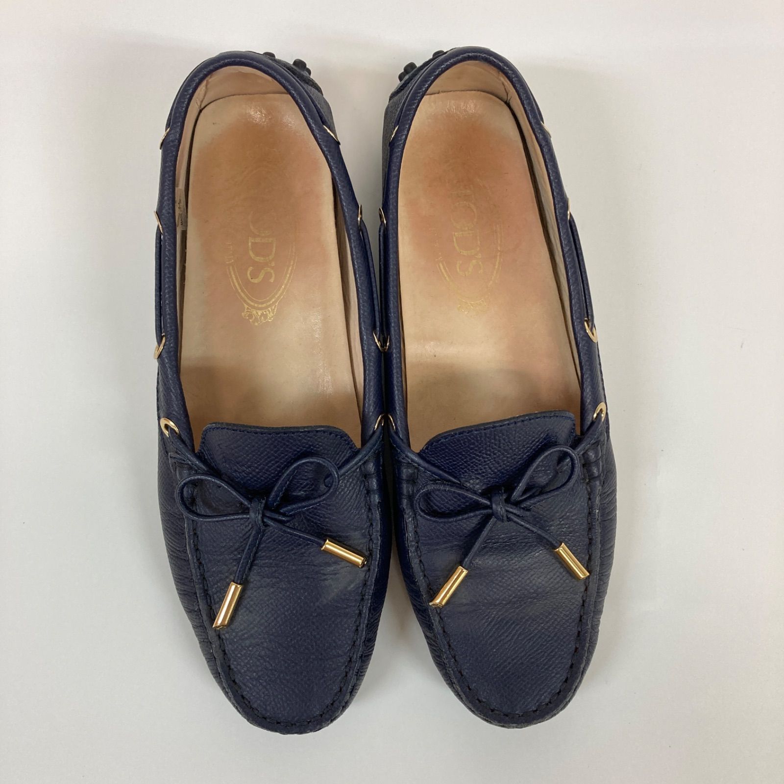 ⭐️TOD'S ネイビー ドライビングシューズ　モカシンsize37 24cm⭐️ TOD'S トッズ ドライビングシューズ モカシン ネイビー