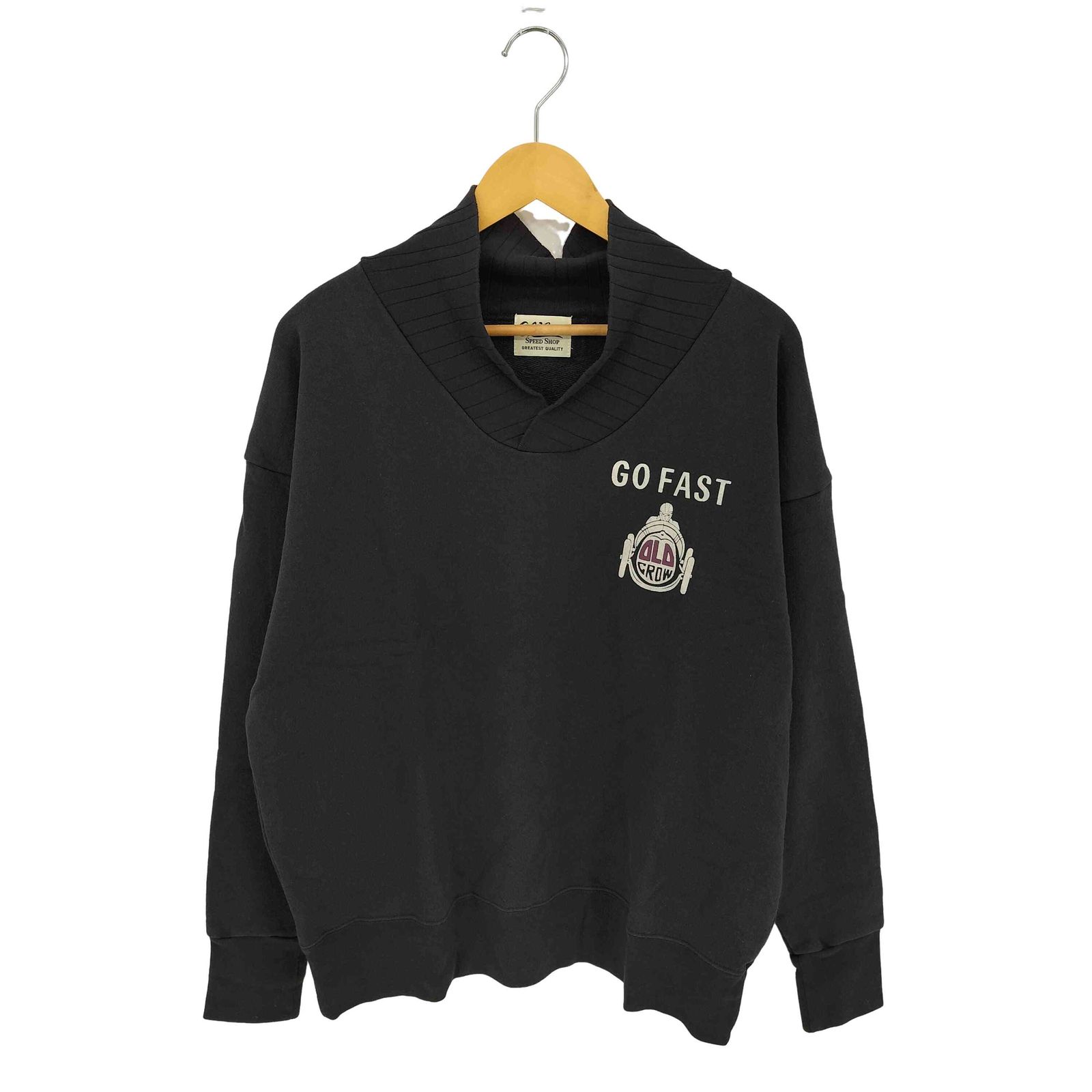 OLD CROW スウェット M コットン100% オールドクロウ OLD CROW GO FAST - SHAWL COLLAR SWEAT