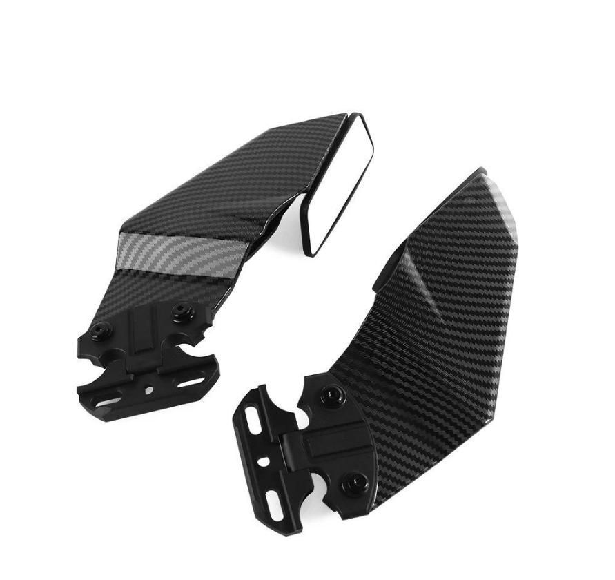 バックミラーカワサキニンジャ ZX25R ZX25RR ZX4R ZX4RR ZX6R ニンジャ 636 ZX-4RR ZX-4R ZX-6R ステルススポーツウイングレットミラー