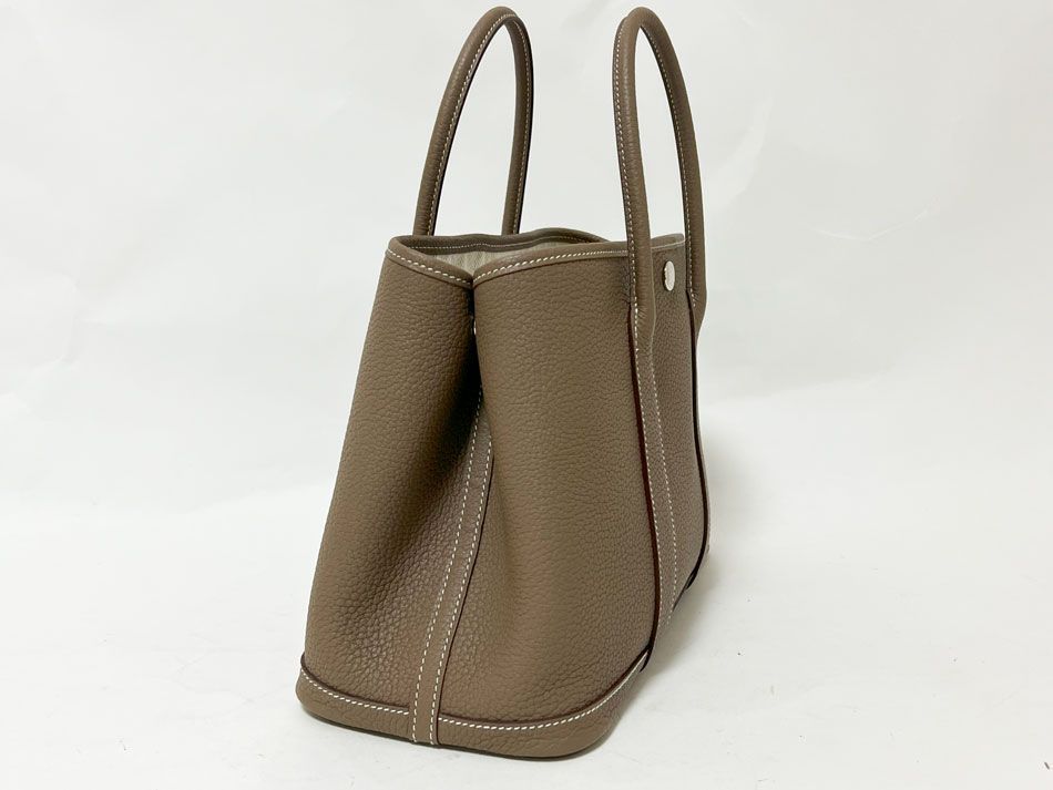 HERMES エルメス ガーデンパーティTPM トートバッグ ネゴンダ エトープ レザー B刻印 超美品