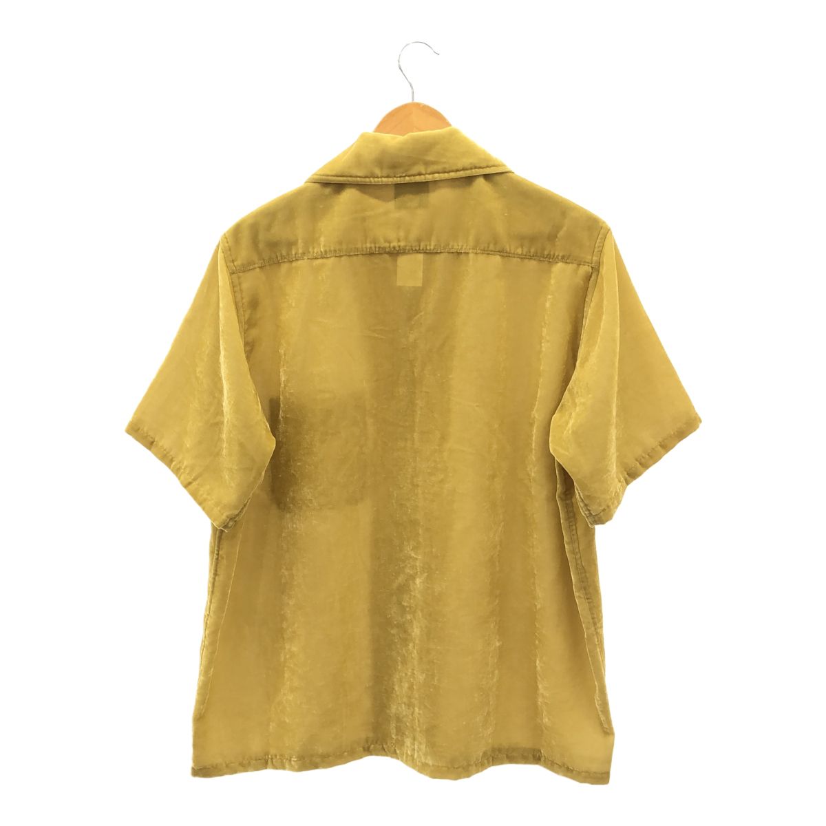 Needles ニードルズ サイズM 23AW Italian Collar S S Shirt PE R Velvet QV302B 定価26 400円 ベロア シャツ