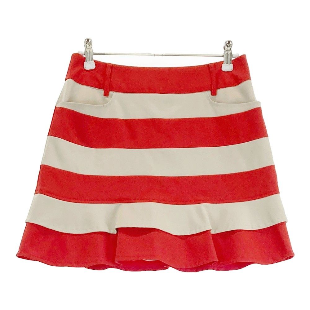 【新品】archivio アルチビオ レディース ゴルフスカート ボーダー38 サイズ：36 ARCHIVIO アルチビオ スカート ボーダー柄 レッド系
