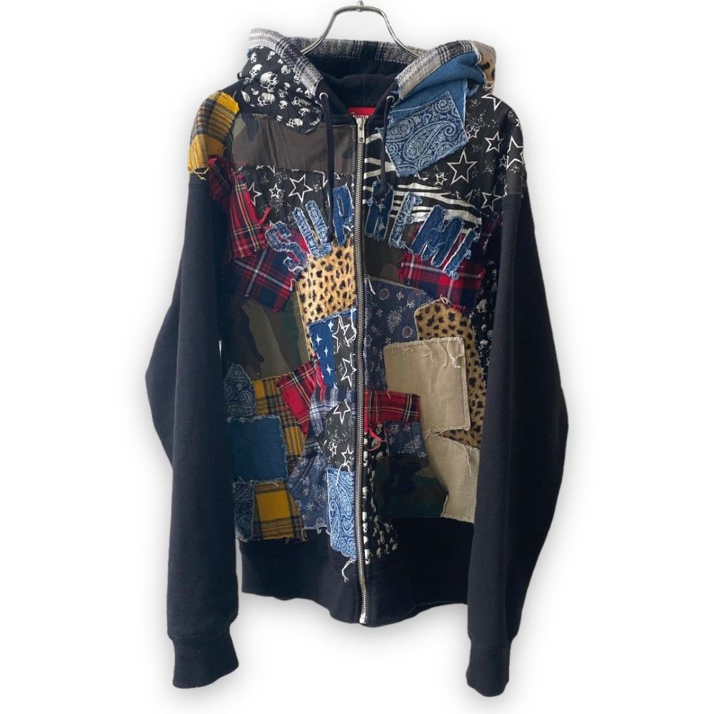 ★Supreme★送関込★ワーク ジップアップ パーカー SUPREME パッチワークジップアップパーカー XLサイズ - メルカリ