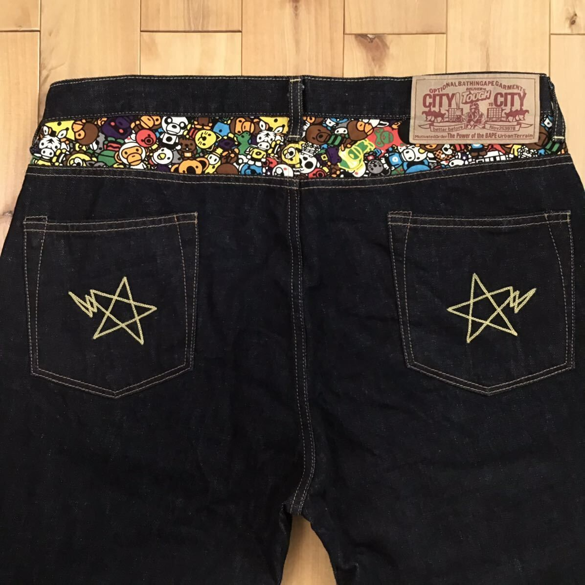 MILO Animal Safari DENIM PANTS Lサイズ a bathing ape BAPE STA 