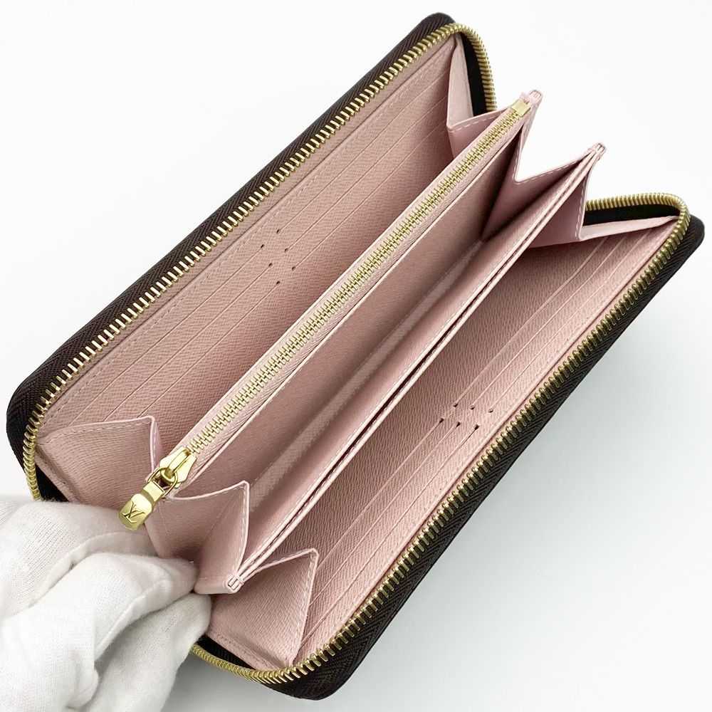 【最高峰品】ルイヴィトン ダミエ ローズバレリーヌ ジッピーウォレット RFID 最高峰品】ルイヴィトン ダミエ ローズバレリーヌ ジッピー