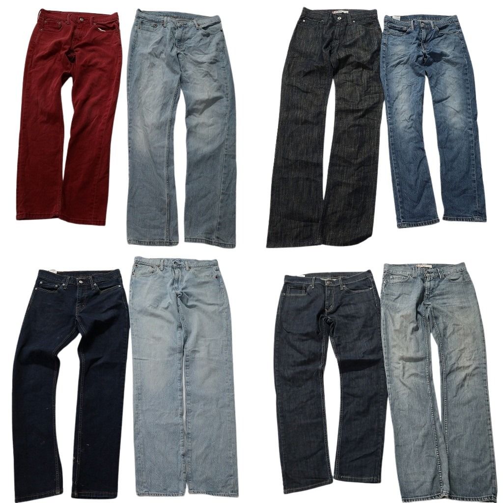 古着卸 リーバイス 511 デニム パンツ 8枚セット メンズ 32 |31 |30 |29 インディゴブルー 赤 アメカジ 古着 NA7083