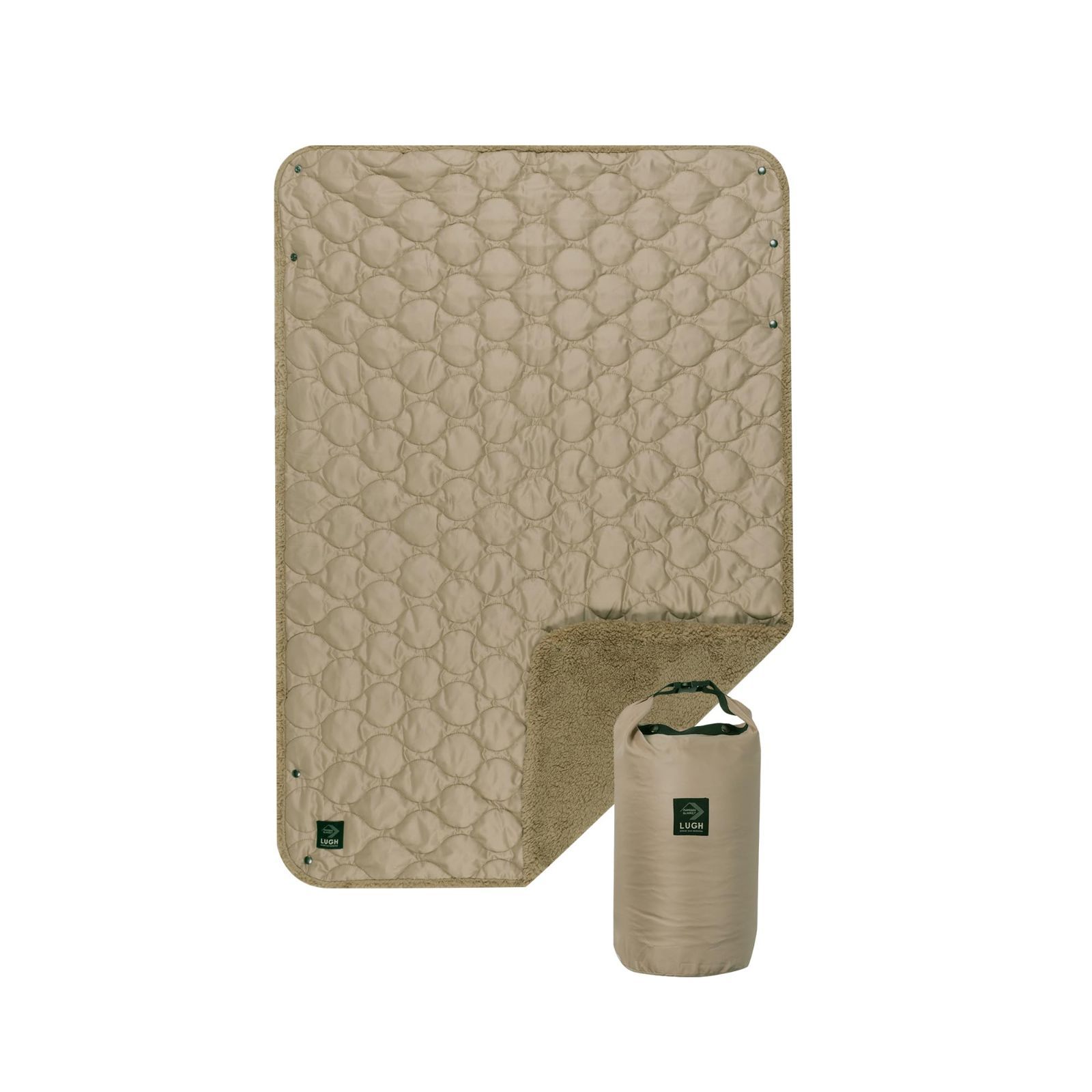 LUGH 魔法瓶ブランケットグラフェン 6層構造 電源不要 防寒 コンパクト キャンプ アウトドア 車中泊 ひざ掛け 洗濯 防災 節電 Sサイズ 95×138cm ウォルナット