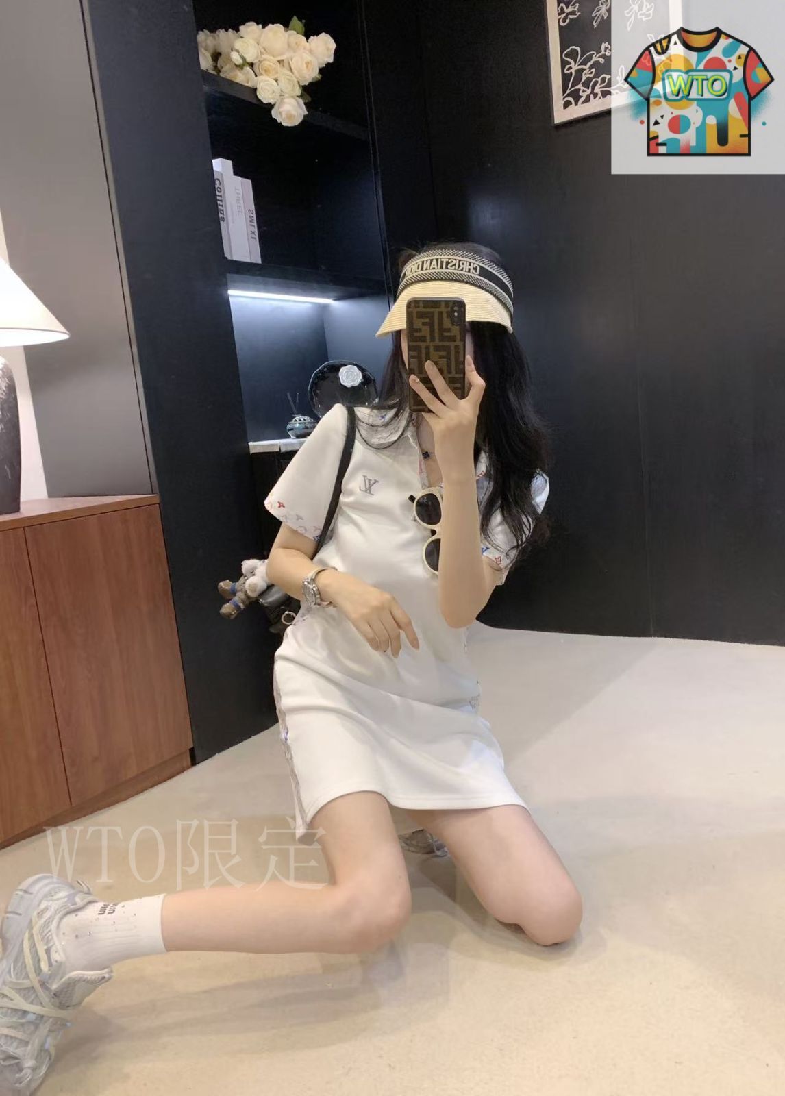 【モノトーンでお上品♪】Louis Vuitton ワンピ―ス Louis Vuitton(ルイヴィトン) ワンピース・オールインワン