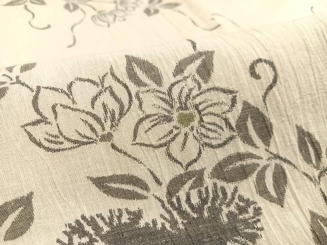 平和屋着物＊夏物 小紋 紗 唐草文 洗える着物 AABA2781jd