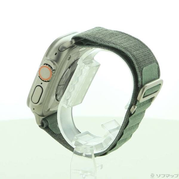 〔 品〕 Apple Watch Ultra GPS Cellular 49mm チタニウムケース グリーンアルパインループ 344