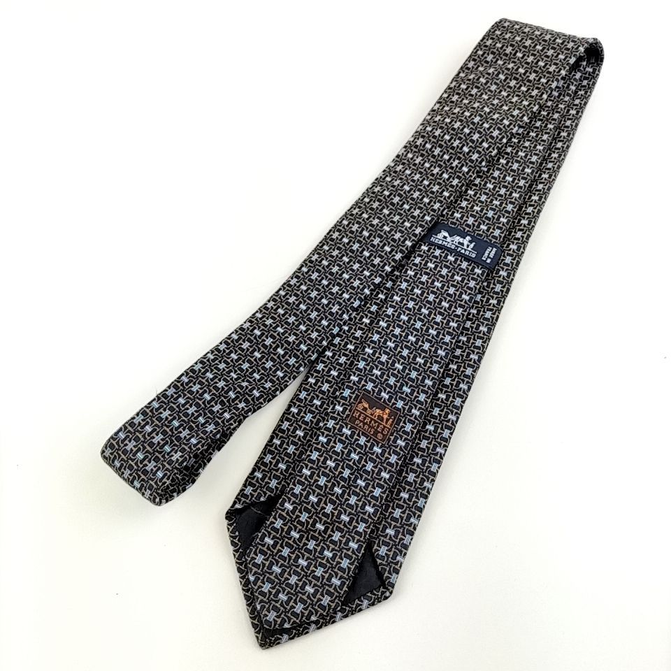 エルメス ネクタイ シルク hermes 青 H柄 総柄 ブルー系 ビジネス エルメス ネクタイ シルク hermes 青 H柄 総柄 ブルー系 ビジネス