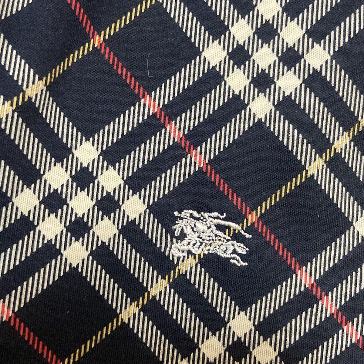 クルーネック チェック柄