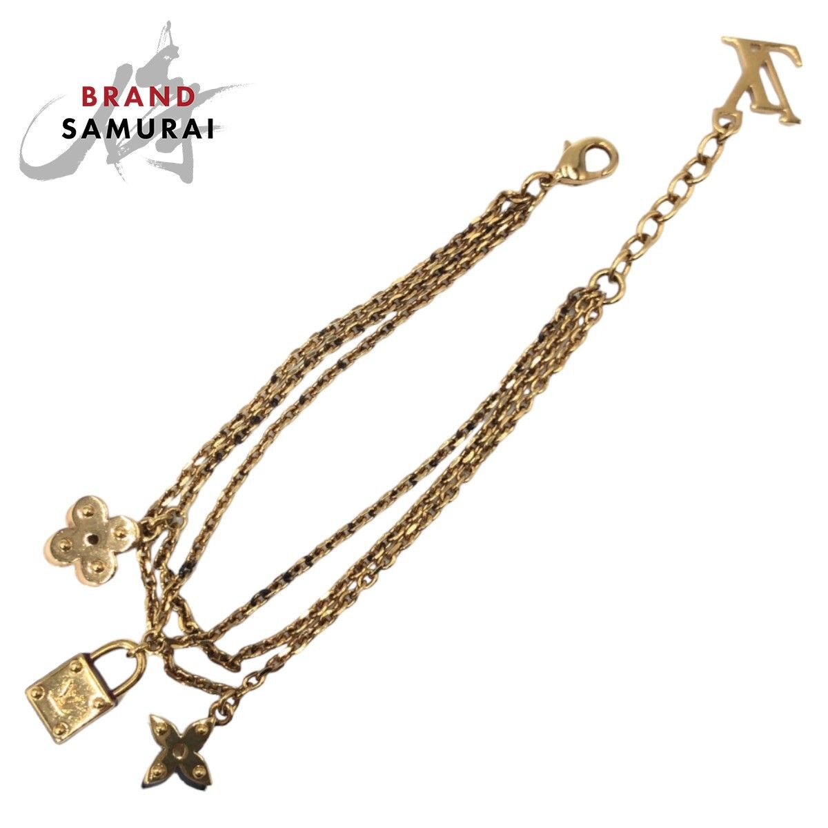 LOUIS VUITTON ルイヴィトン ゴールド チャーム付きブレスレット美品