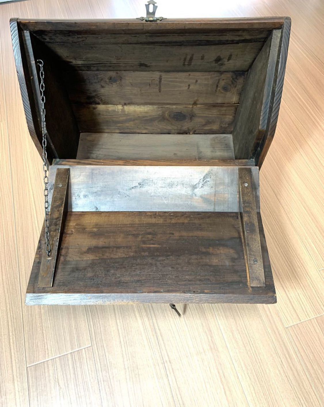 アンティーク 木製 彫刻 収納ボックス 美品】木箱木彫り 収納BOXアンティークヴィンテージ西洋スペイン