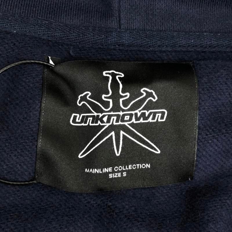 中古】UNKNOWN LONDON 十字架パーカー ネイビー サイズS[17