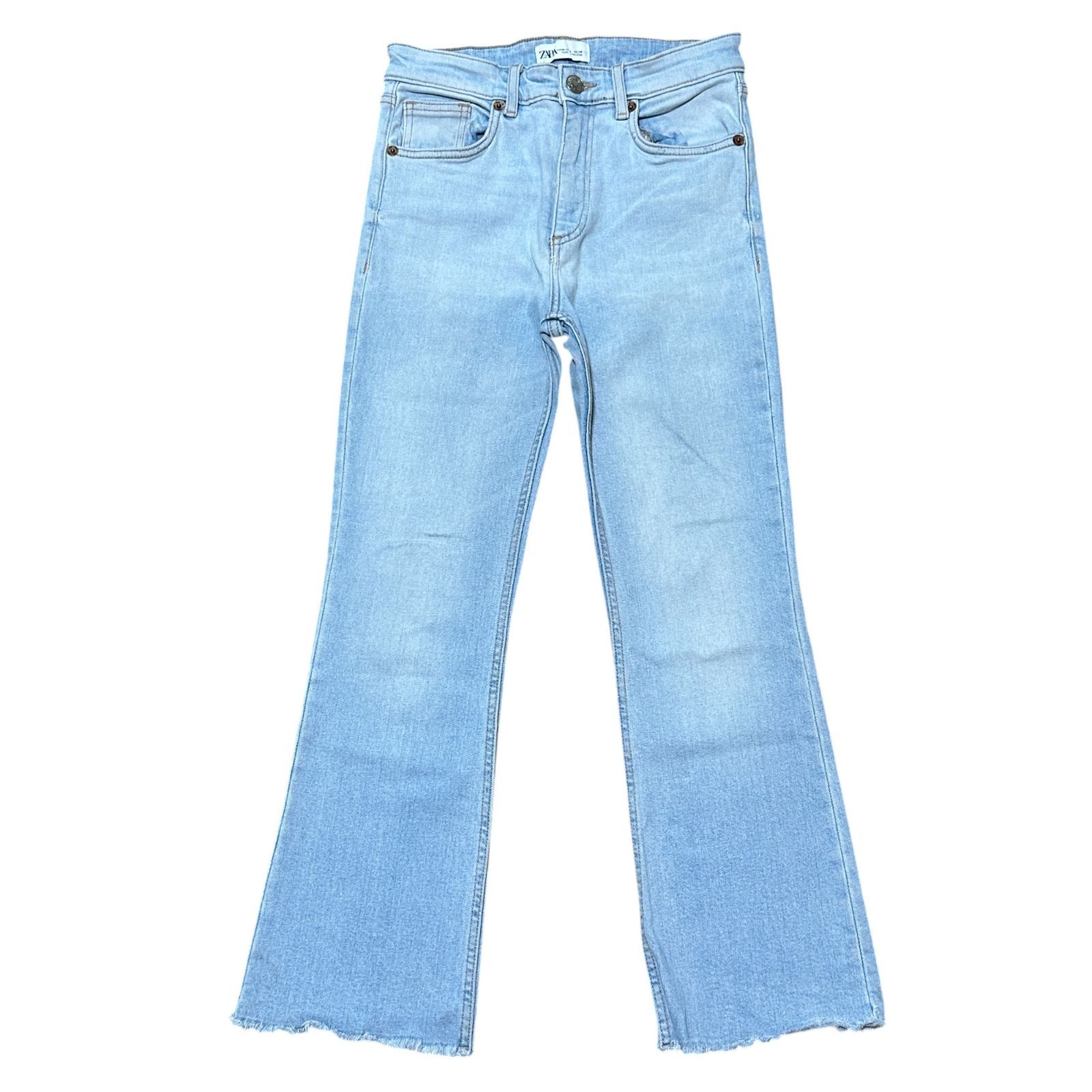 ZARA ストレッチ ハイライズ スリム ブーツカットデニム ライト ZARA ストレッチ ハイライズ スリム ブーツカットデニム ライト