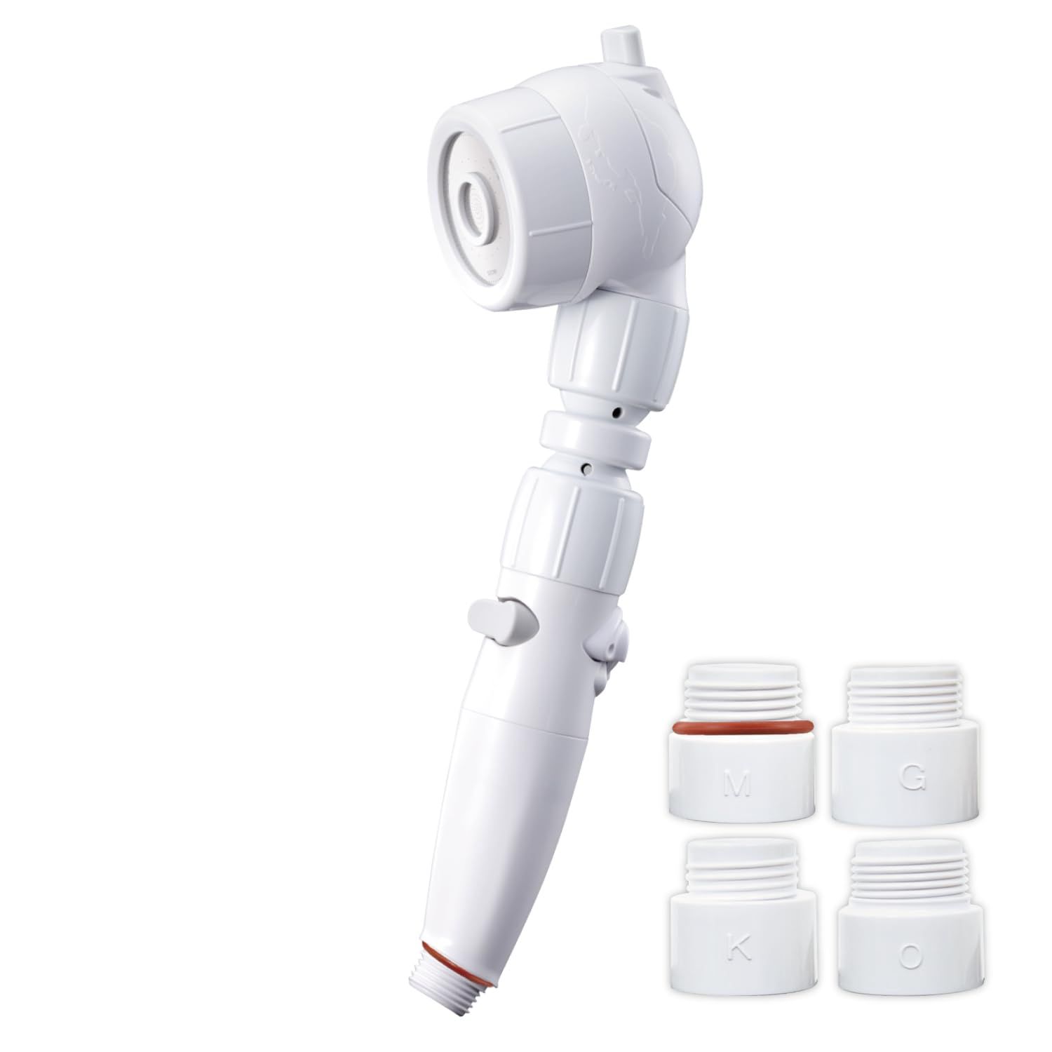 アラミック シャワーヘッド 節水 高水圧 ヘッドが自由自在に動く 角度調整 水量調整 止水ボタン 3Dアースシャワー ヘッドスパ ホームユース  ホワイト 日本製 3D-B6A [ホワイト] [シャワーヘッド単品] [手元ストップ+水流切替]