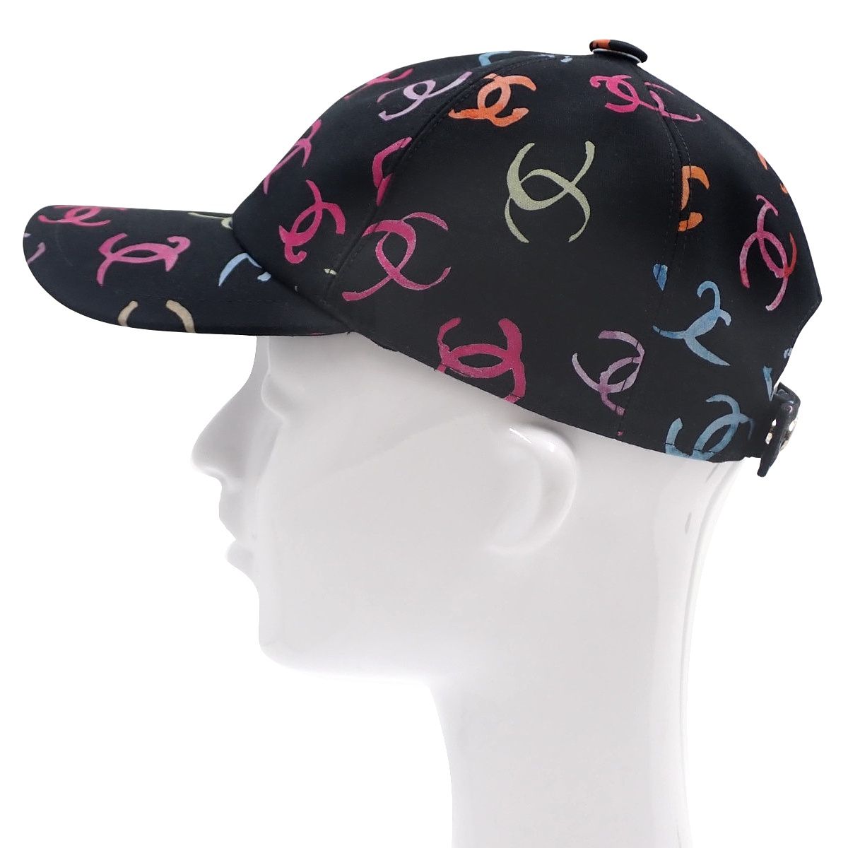 CHANEL 黒 キャップ ロゴ入り,購入証明あり Auth BN Chanel Classic CC Black Baseball Cap Hat - One Size