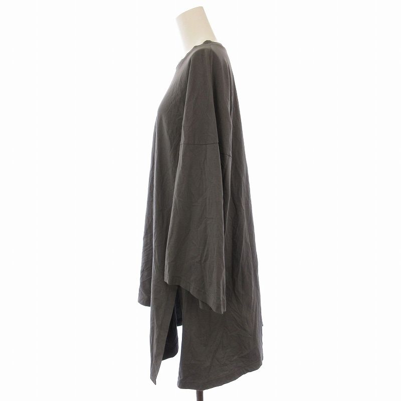 ENFOLD エンフォルド シルク ニット カットソー 半袖 グレー 38 エンフォルド ENFOLD カットソー Tシャツ シルク混 長袖 38