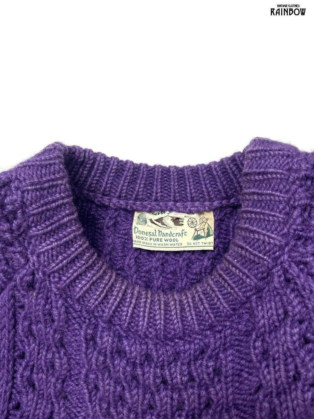 ケーブル編み 無地