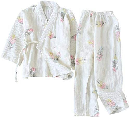 ホワイト_120 [SLMJMY] 子供 パジャマ 綿100 寝間着 長袖 長パンツ 柔らかい 二重ガーゼ 女の子 男の子 浴衣 ペアパジャマ ルームウェア 上下セット コットン 吸汗 通気 部屋着 寝巻き子供 甚平 可