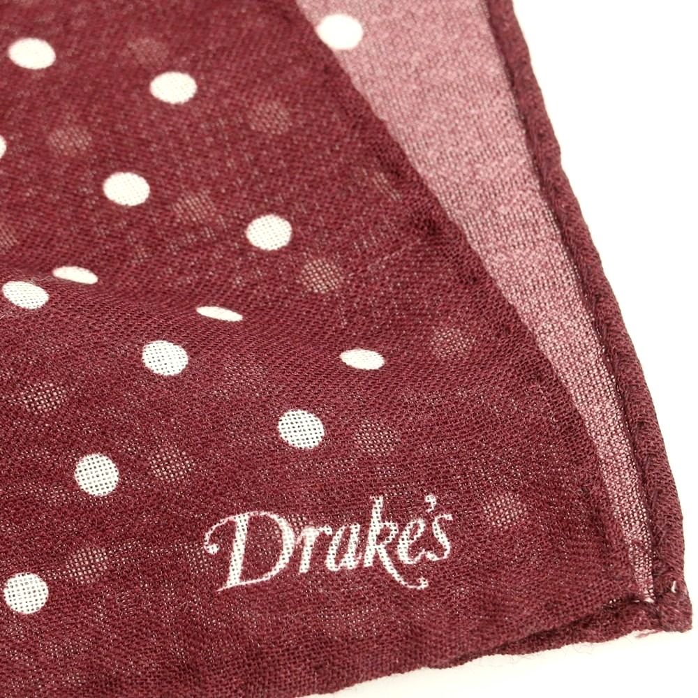 新品アウトレット】ドレイクス DRAKES ウールシルク ドット柄