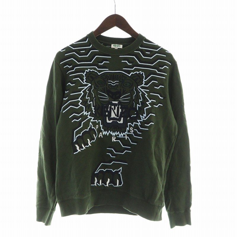 ＊名作＊KENZO アイコンクラシックタイガー スウェット W's L 緑 名作＊KENZO アイコンクラシックタイガー スウェット W's L 緑