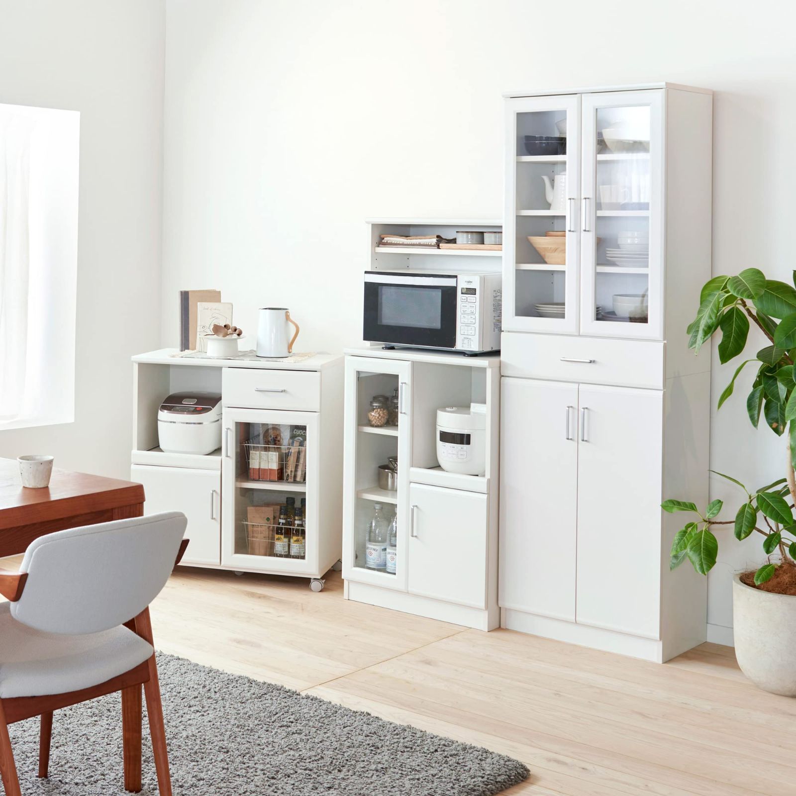 数量限定】カウンターワゴン レンジ台 ホワイト 白 白井産業(Shirai  