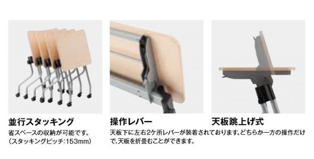 NTA-N 並行スタッキングテーブル フォールディングテーブル MARWIL-DEMENAGEMENTS_CH