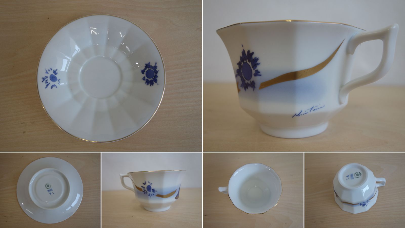 ロイヤルコペンハーゲン　カップ（495）2個セット M▽ロイヤルコペンハーゲン カップ＆ソーサー 5客 売れ筋 絹谷幸二