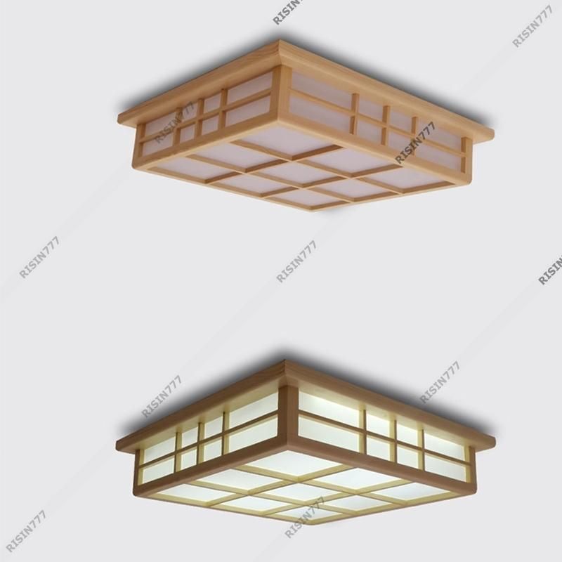 シーリングライト LED 6~8畳 おしゃれ 北欧 木製 木目調 四角 和風