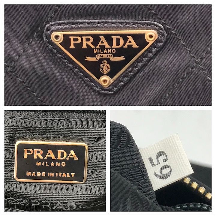 美品✨プラダ チェーンショルダーバッグ 三角ロゴプレート キルティング ナイロン PRADA プラダ チェーン ショルダー バッグ ナイロン