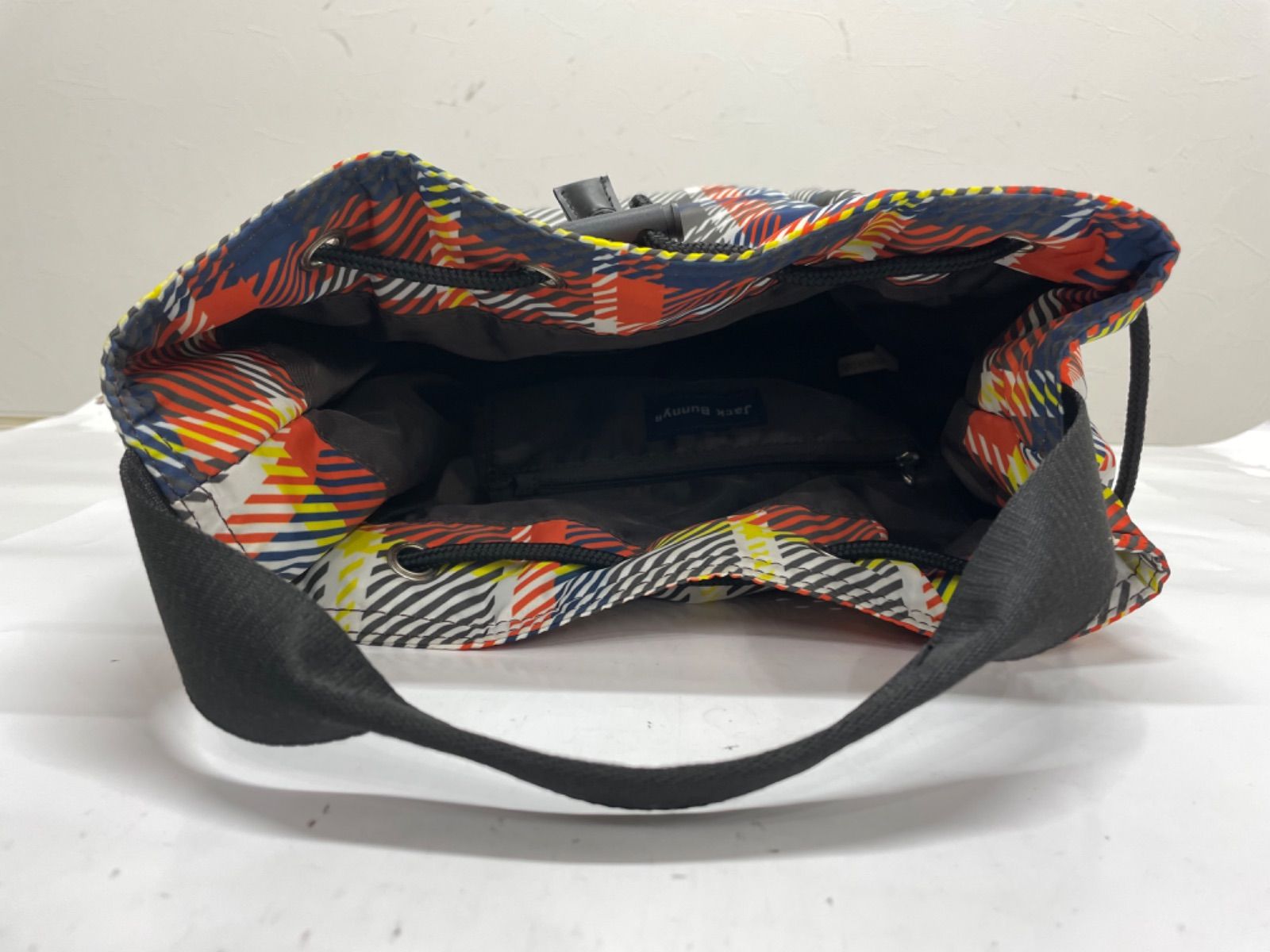 USED】Jack Bunny ジャックバニー カートバッグ チェック柄 オレンジ