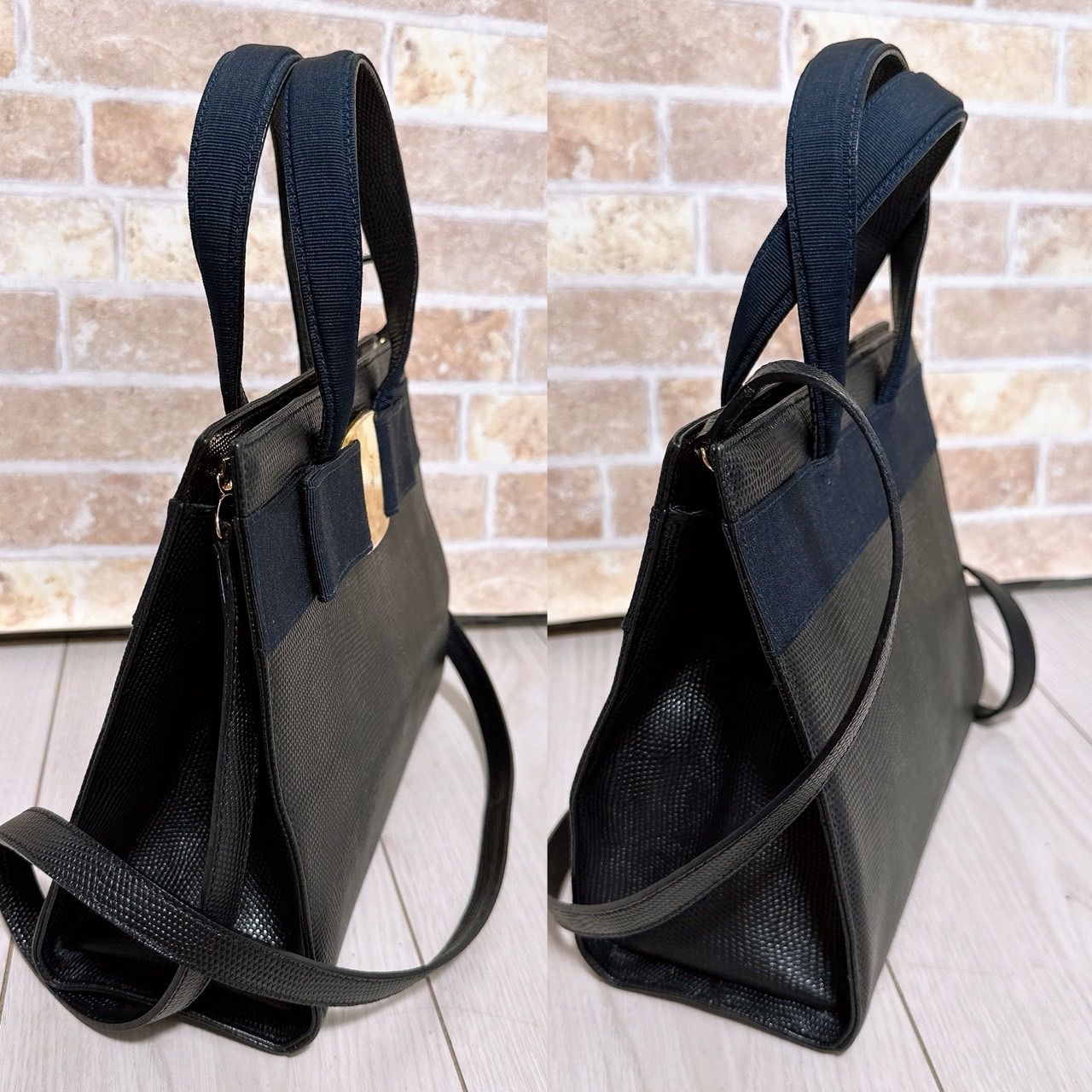 美品》Ferragamo(フェラガモ)2wayバッグ ヴァラ - メルカリ