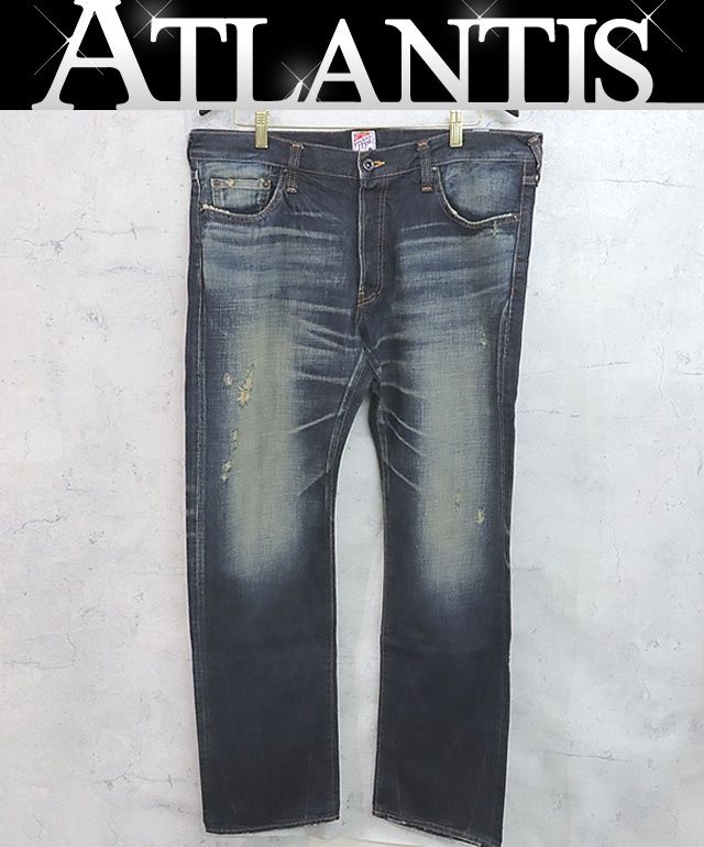 広尾店 ピーアールピーエス PRPS デニムパンツ ダメージ加工 紫製品 P51 P66X size 36 16551