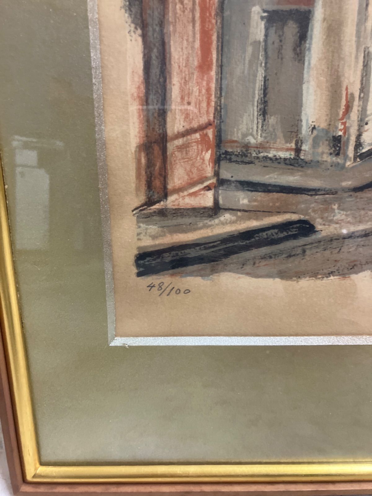 荻須高徳 【マッゾルボ】 リトグラフ 荻須高徳 版画 □リトグラフ「マッゾルボ」