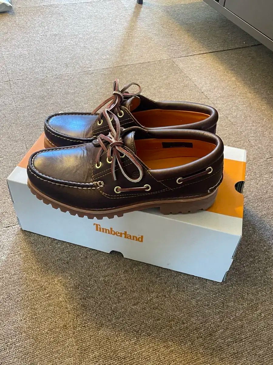 Timberland ティンバーランド ボートシューズ 3 子供 ブラウン 255 uk7