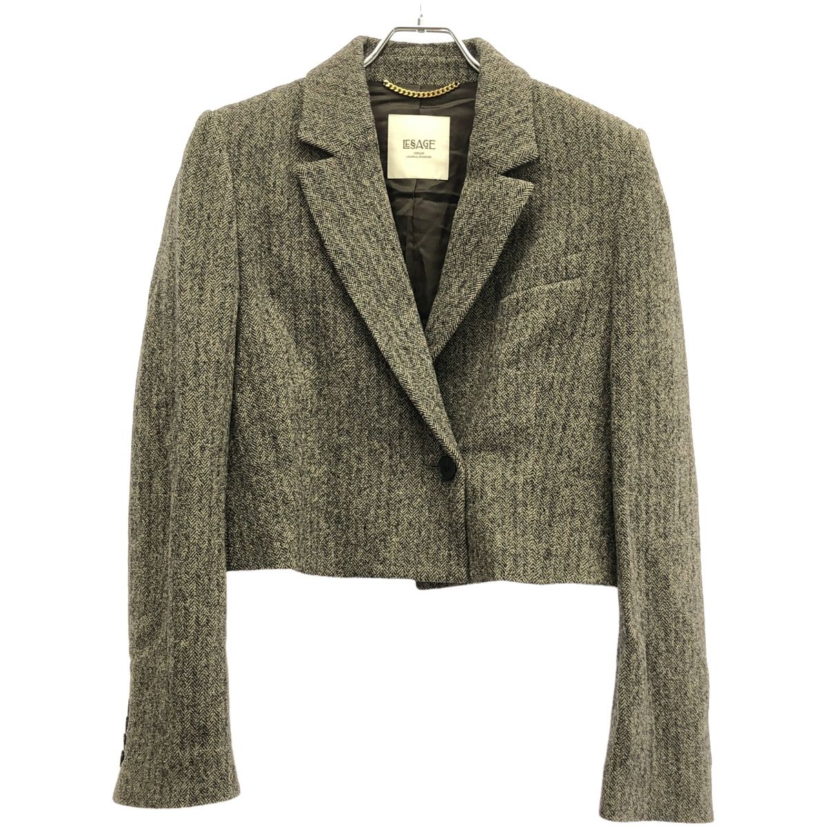 JOURNAL STANDARD - JOURNAL STANDARD L'ESSAGE ジャーナルスタンダード レサージュ 23AW ヘリンボーンツイードクロップドジャケット 23010370210140 ブラウン F JOURNAL STANDARD L'ESSAGE ジャーナルスタンダード レサージュ
