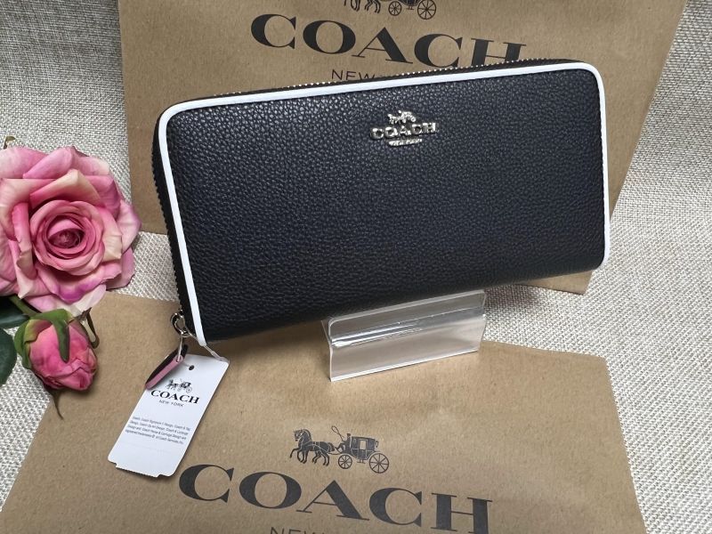 コーチ COACH 財布 長財布 F12585 ブラックマルチ マルチ エッジ