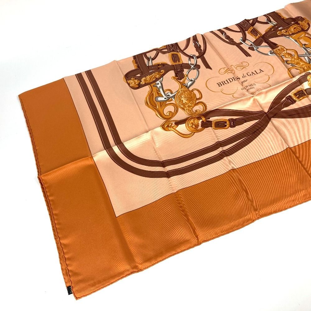 HERMES エルメス スカーフ カレ90 シルク オレンジ - メルカリ 