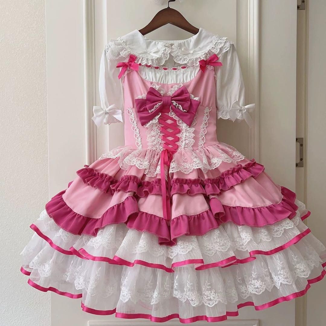 リボンが ロリータワンピース