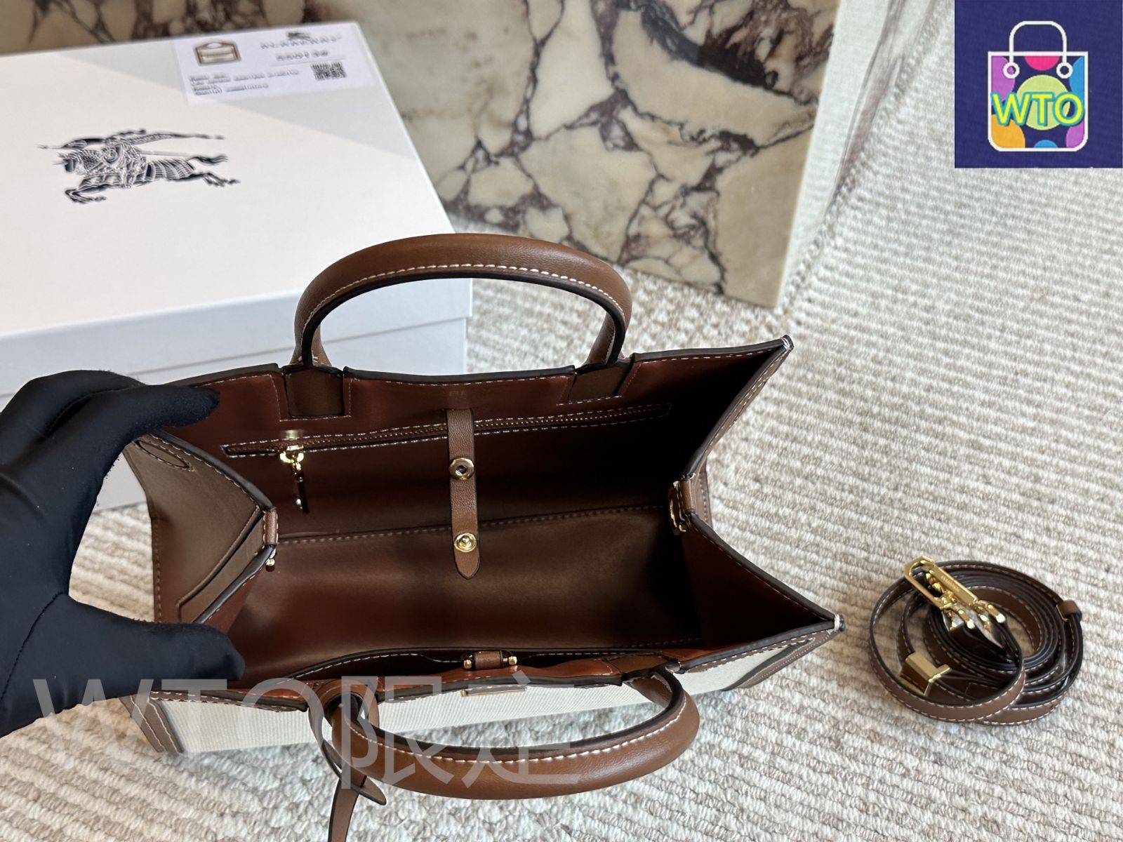 今日特価】Burberry バーバリー ハンドバッグ ヴィンテージ風で