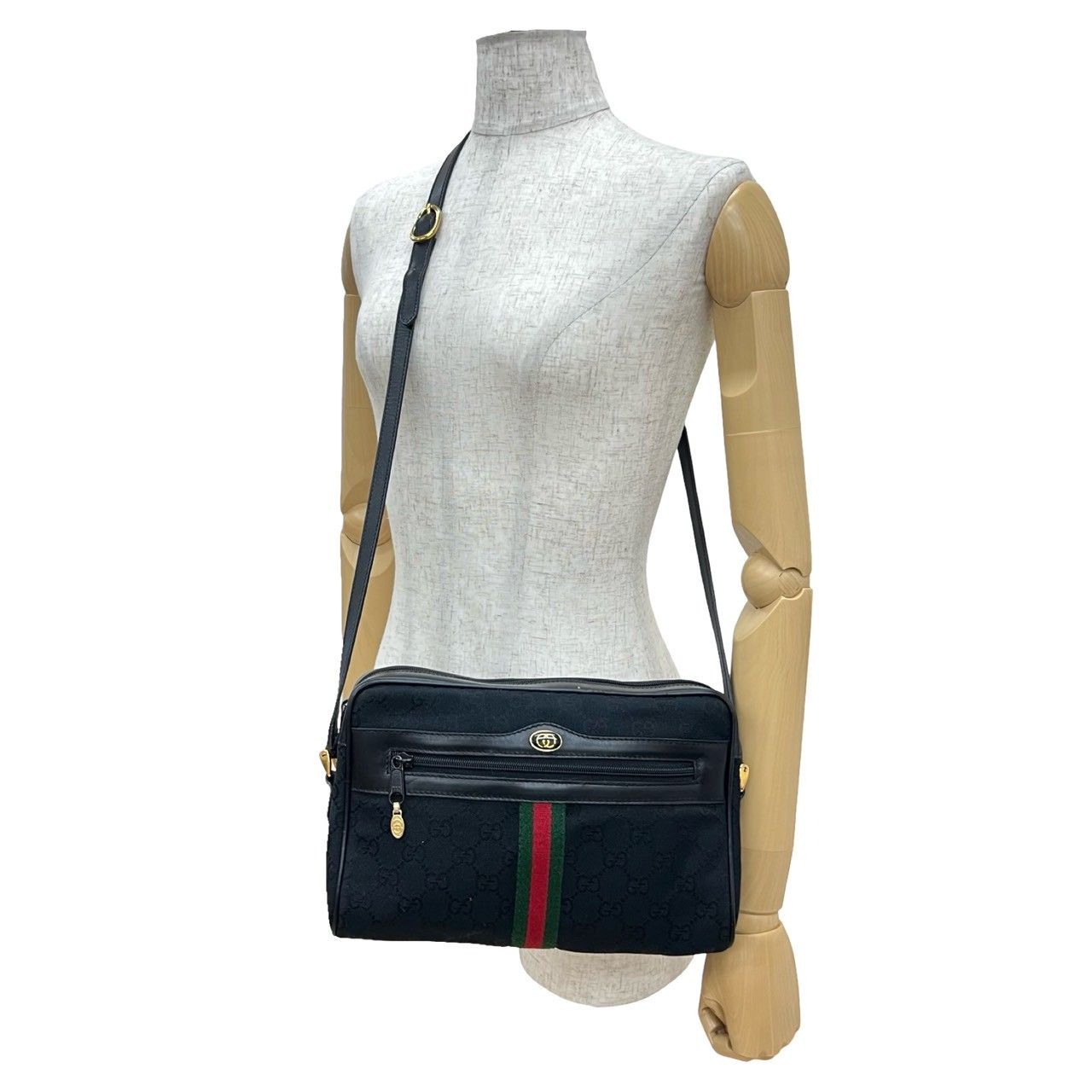 極 美品 袋付 GUCCI グッチ オールドグッチ ヴィンテージ シェリー