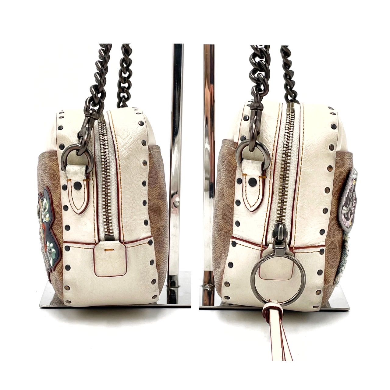 極美品◾️COACH シグネチャースタッズショルダーバッグハンドバッグ 極美品◾️COACH シグネチャースタッズショルダーバッグハンドバッグ