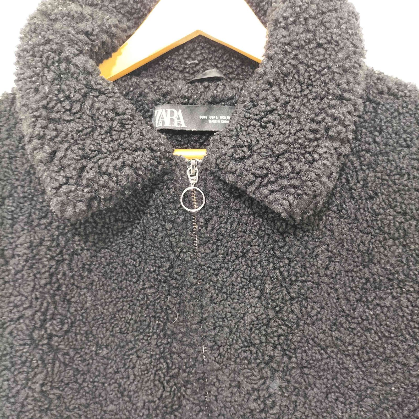 ザラ ZARA ボアブルゾンショートコート レディース import：L - メルカリ