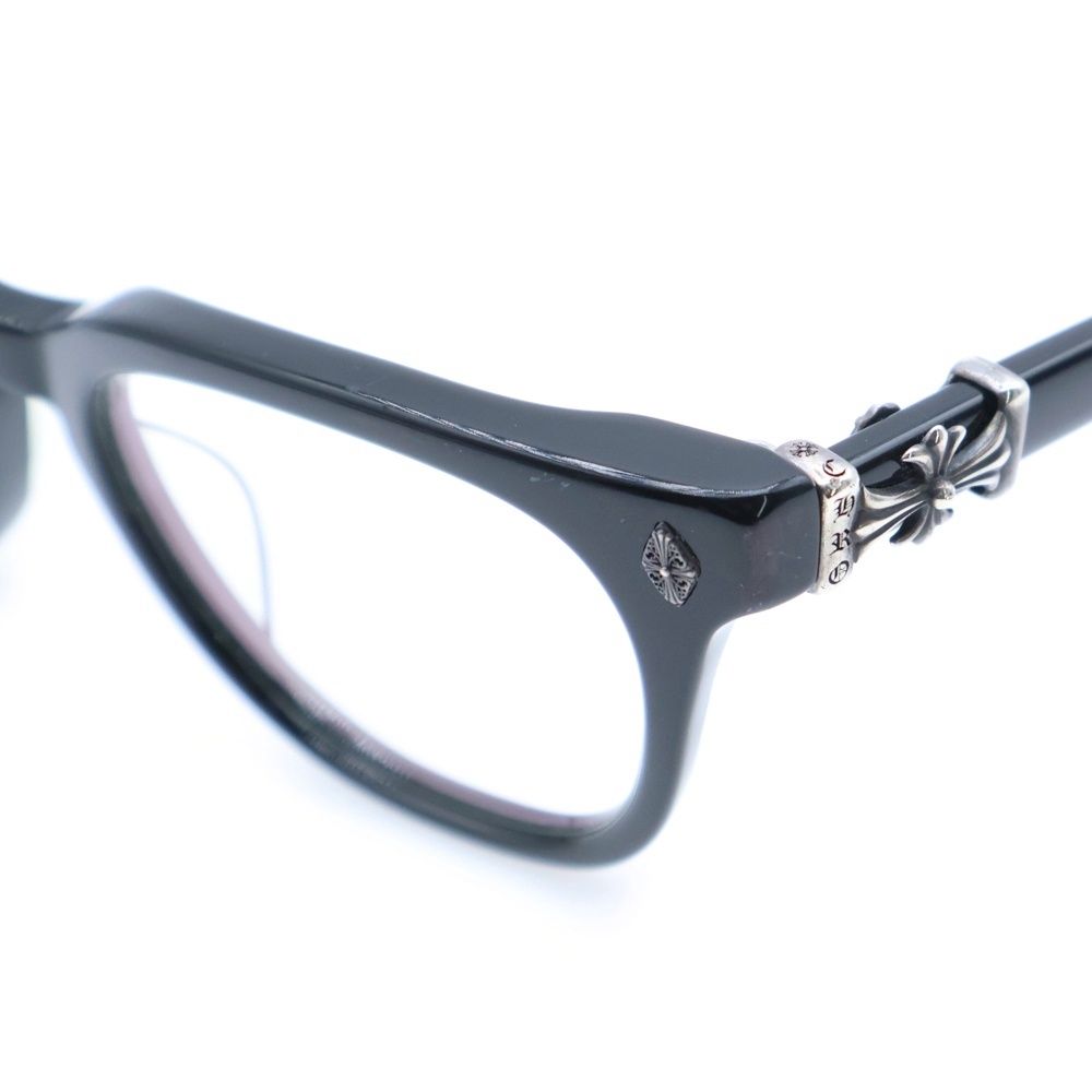 品質保証で、高速配送！ CHROME HEARTS クロムハーツ PUMP ME クロステンプル アイウェア 眼鏡 ブラック 【特価セール・SALE】