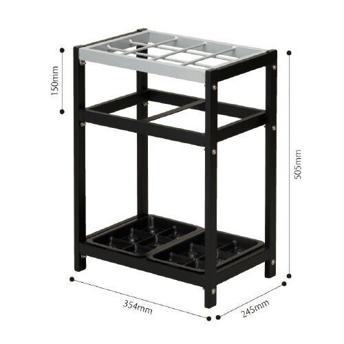 折り畳み傘も長傘も立てられる２ＷＡＹ 傘立て １２本用4788-8289 カウネット