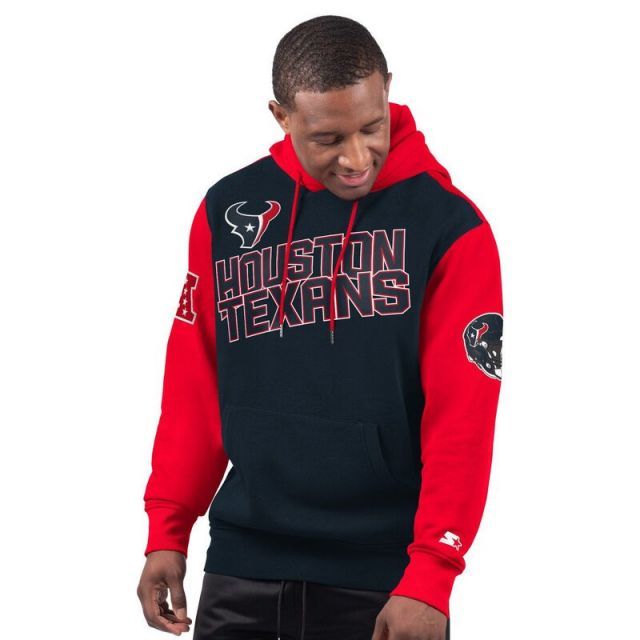 【送料無料】 スターター メンズ Tシャツ トップス Men's Starter Navy Houston Texans Extreme Pullover Hoodie Txs Navy