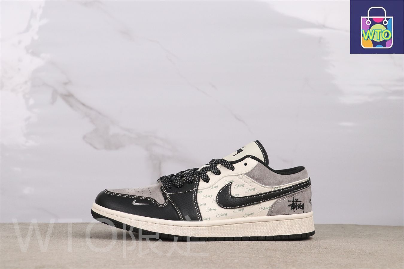 今日 Air Jordan 1 XS6086 - 016 ブラックグレー-WTO輸入3