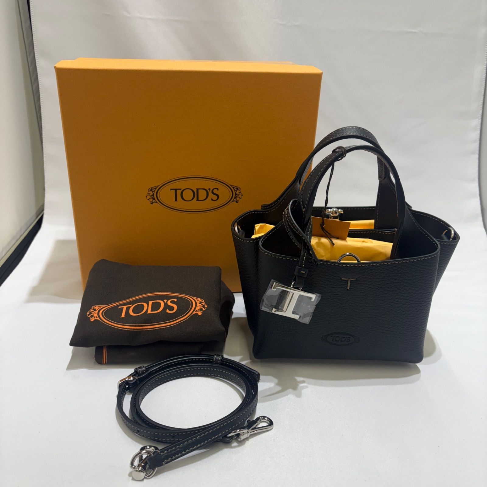訳アリ TOD’S Tタイムレス マイクロ ブラック
